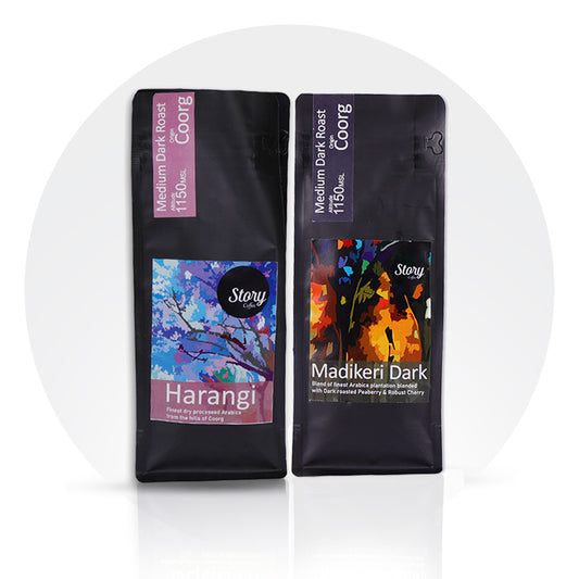 Harangi and Madikeri Dark  Coffee Combo| Robusta and Arabica Blends